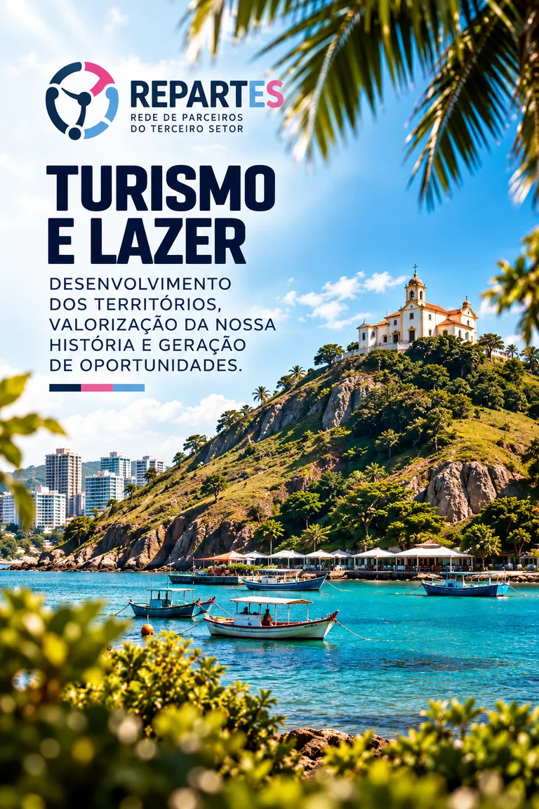 Cartaz REPARTES: Turismo e Lazer — desenvolvimento dos territórios